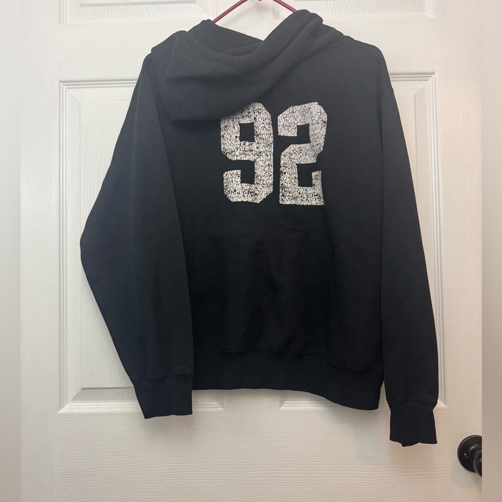 Abercrombie & Fitch Vintage Men’s Black Hoodie with White Logo Size Large - Picture 2 of 4